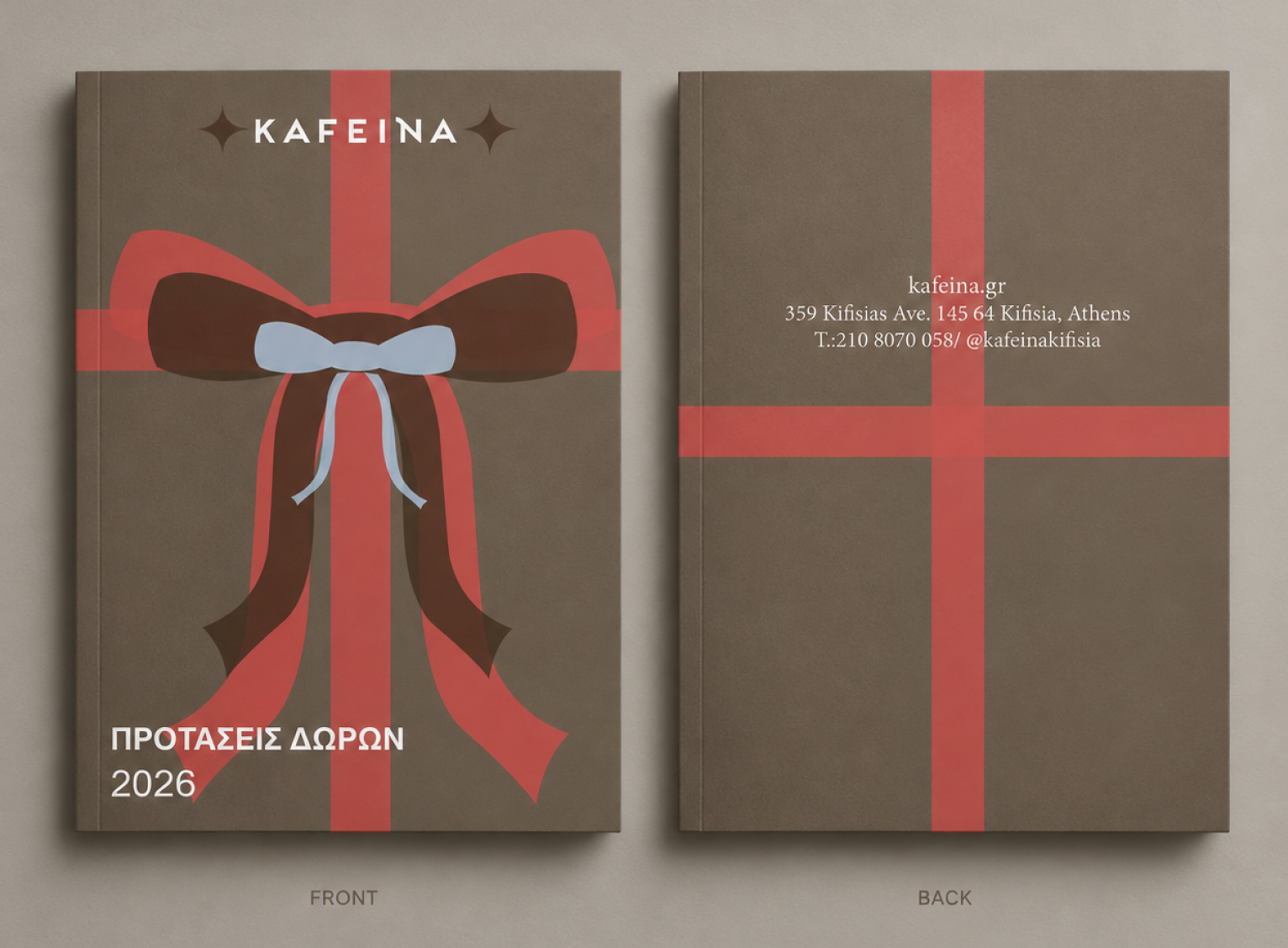 Kafeina catalogue front and back